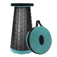 Portable Telescoping Stool Folding Camping Stool Seat for Fishing Hiking Traveling Outdoor Activities (Green)