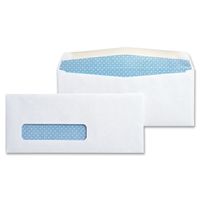 Quality Park 21012 Quality Park Security Window Check Envelopes, Contemporary Seam, White, 500/Bx