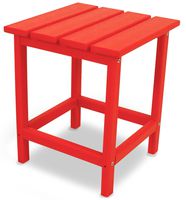 POLYWOOD ECT18SR Long Island 18" Side Table, Sunset Red