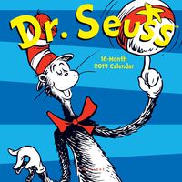 Graphique Dr. Seuss Mini Calendar - 16-Month 2019 Calendar, 7"x7" w/ 3 Languages, 4-Month Preview, Marked Holidays