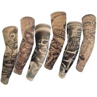 Lieomo 6 Pairs Skull Designs Fake Tattoo Sleeves Temporary Tattoo Women Size