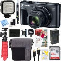 Canon PowerShot SX730 HS 20.3MP 40x Optical Zoom Digital Camera (Black) + 32GB Deluxe Accessory Bundle
