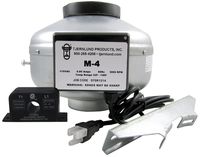 Tjernlund M-49504351 in-Line Fan with Current Sensor Switch Dryer Duct Booster M-4, Metal, 4"