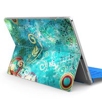 igsticker Ultra Thin Premium Protective Back Stickers Skins Universal Tablet Decal Cover for Microsoft Surface Pro 4/ Pro 2017/ Pro 6(2018) 012191 Ivy　Pattern　Glitter