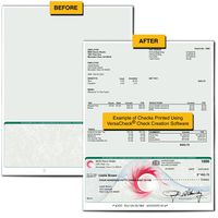 ValueChex Check Paper, Business Check On Bottom, Secure Green Classic, 2000 Count (VS11GC-3072)