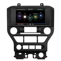 Qiilu 2 DIN 8'' 720P Upgrade HD Car DVD Player GPS Nav Multimedia Stereo HUD Display Screen Video & Audio Player Receiver Windows CE 6.0 Sync System for Ford Mustang 2015-2017