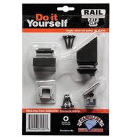 Carolina Stair Supply Zip Clip, Base and Pitch Shoes, 1/2-Inch Opening, Satin Black