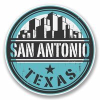 2 x 30cm/300mm San Antonio Texas USA Sticker Decal Laptop Car Travel Luggage Label Tag #9818