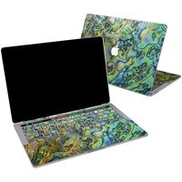 Lex Altern Vinyl Skin for MacBook Air 13 inch Mac Pro 16 15 Retina 12 11 2019 2018 2017 2016 Abalone Nature Pearl Green Abstract Art Iridescent Girl Trackpad Cover Keyboard Decal Sticker Print Wrap