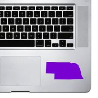 StickAny Palm Series Nebraska NE Sticker for MacBook Pro, Chromebook, and Laptops (Purple)