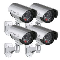 ANNKE 4 Pack Dummy Fake Security Dome Camera with Flashing Red LED for Indoor and Outdoor Use