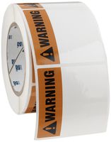 Brady THTEL-184-483-1-WA 3" Width x 3" Height, B-483 Polyester, Orange with Black on White Warning Arc Flash Label (1000 per Roll)