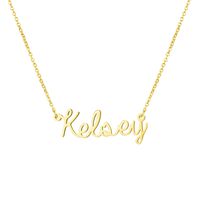 Personalized Name Necklace 18K Gold Plated New Mom Bridesmaid Gift Jewelry for Kelsey
