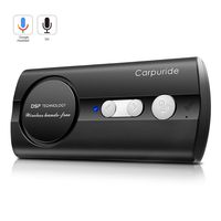 Handsfree Bluetooth Car Kit AUTO Power ON Visor with Motion Sensor, in-Car Speakerphone Kits for Smartphone Devices (2W Powerful Speaker,Dual Link) Black