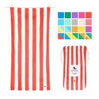 Dock & Bay Fast Drying Beach Towels XL - Waikiki Coral Red, Extra Large (200x90cm, 78x35) - Compact Towels Giant Sizes, Sand Repellant Beach Towel