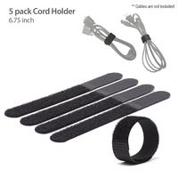 EACHPOLE |5 Pack| Cable Cord Holder, Reusable Soft Wrap Cable Wire Organizer for Office and Household Electronic Cables, APL1725