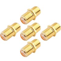 SAISN Coaxial Cable Connector F-Type RG6 Cable Extension Adapter (5 Pack)