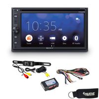 Sony XAV-AX210SXM CarPlay & Android Auto Compatible Receiver + Rear View Camera + Steering Wheel Control Interface