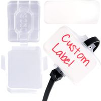 Pro-Grade Wire Marking Boxes with Paper Inserts 50 Pack. Label Cable Ties To Help With Wire Management and Cord Organization. Protective Box and ID Tags Prevent Wiring Mistakes At The Home Or Office.