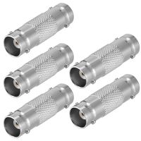 uxcell BNC Female to BNC Female Coaxial Connectors with Brass Inner Core for CCTV Home Security 5pcs