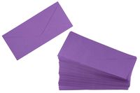 Business Envelopes - 200-Pack #10 Envelopes, Standard V-Flap Envelopes for Holiday, Office, Checks, Invoices, Letters, Mailings, Windowless Design, Gummed Seal, Purple, 4-1/8 x 9-1/2 Inches