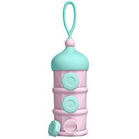 Formula Dispenser LANEYLI Baby Milk Powder Formula Dispenser Non-Spill Twist-Lock Stackable Snack Storage Container On-The-Go BPA Free Castle Design 3 Feeds