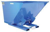 Vestil D-250-MD Medium Duty Self-Dumping Hopper with Bumper Release, Steel, 4000 lb. Capacity, Overall L x W x H (in.) 68-3/8" x 69-9/16" x 51-3/4", Blue