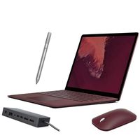 Microsoft Surface Laptop 13.5" 2256x1504 Touchscreen PC w/ Mobile Moue, Surface Pen, Dock, Core i7 Dual-Core up to 4 GHz, 16GB RAM, 512GB SSD, Webcam, Bluetooth, Win 10 - Burgundy (Renewed)
