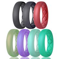 Egnaro Inner Arc Ergonomic Breathable Design, Silicone Wedding Ring for Women, Women's Silicone Wedding Band