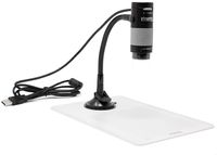 Plugable USB 2.0 Digital Microscope with Flexible Arm Observation Stand Compatible with Windows, Mac, Linux (2MP, 250x Magnification)