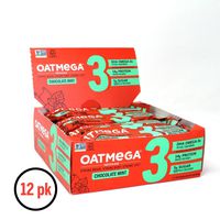 Oatmega Protein Bars, Chocolate Mint, Healthy Snacks Made with Omega-3 and Grass-Fed Whey Protein, Gluten Free Protein Bars, 1.8oz (12 Count)