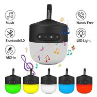 Smart LED Bluetooth Speaker,Rechargeable Ambient LED Lamp Bluetooth Speaker with Enhanced Bass, IP65 Portable Mini Bluetooth 5.0 Hi-Fi Wireless Speakers,10H Playtime,Handsfree Voice Call, AUX Input