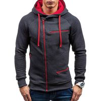 Snowfoller Men's Autumn Outwear Casual Solid Color Long Sleeve Pullover Hoodie Winter Warm Sport Sweatshirt Coat