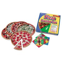 Learning Resources Pizza Fraction Fun Game, 13 Fraction Pizzas, 16 Piece Game, Ages 6+