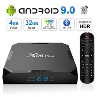 (Upgrade) Android 9.0 TV Box, X96 Max Android TV Box - 4GB RAM 32GB ROM Amlogic S905X2 Quad-core 64 Bits, Dual WiFi 2.4G+5G/1000M Ethernet/BT 4.1/USB 3.0/H.265 3D 4K@60fps Smart Media Player OTT Box