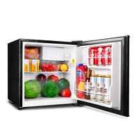 TACKLIFE Mini Fridge with Freezer Energy Star Single Door, 1.6 Cubic Feet Compact Refrigerator, Super Quiet, Steel, Black, for Dorm, Office, Garage, Camper, Basement- MPBFR161