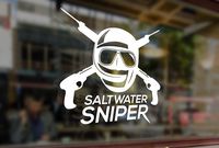 25 Centimeters Spearfishing Fish Fishing Hunter Underwater Saltwater Sniper Vinyl Stickers Funny Decals Bumper Car Auto Computer Laptop Wall Window Glass Skateboard Snowboard