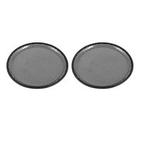 uxcell 10 inch Metal Mesh Round Car Woofer Cover Speaker Grill Black 2 Pcs