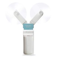 Ronessy Travel Fan Hand Fan Personal Fan Mini Handheld Fan Battery Operated Rechargeable Portable Hiking Fan Red (Dual Head, White)