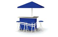 Best of Times Patio Bar and Tailgating Center Deluxe Package- Classic Blue