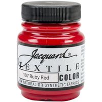 Jacquard Products Textile Color Fabric Paint 2.25-Ounce, Ruby Red