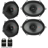 Kicker Speaker Bundle - Two Pairs of Kicker 6x8 Inch KS-Series Speakers 44KSC6804