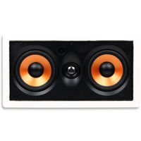 Micca M-CS Dual 5.25 Inch 2-Way MTM in-Wall Speaker with Pivoting 1" Silk Dome Tweeter (Each, White)