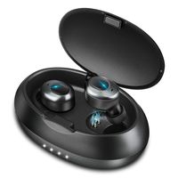 Wireless Earbuds Ture Bluetooth Headphones Noise Isolating Wireless Headphone Bluetooth 5.0 with Built-in Micro 15H Playtime Auto Pairing Touch Control Stereo Sound (Middle)