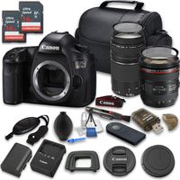 Canon EOS 5DS 50.6 Megapixel DSLR Camera with EF 24-70mm f/4.0L IS USM Lens + Canon EF 75-300mm f/4-5.6 III Lens with 2pc 16GB Memory Cards - International Version (No Warranty)