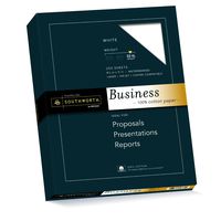 Southworth 100% Cotton Business Paper, 8.5"x11", 32 lb, White, 1500 sheets (JD18C)