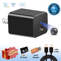 Hidden Camera Wi-Fi Wireless- Spy Camera Charger Wireless 1080P HD Audio Recorder for Home Office Safe