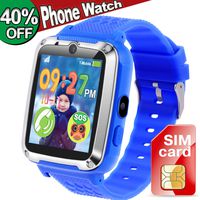 Kids Game Smartwatch -1.54'' Touch Kids Smart Watch Phone SIM Card 12/24 H, Electronic Xmas Birthday Gifts Toys Boys Girls Age 3-14 Toddler Wrist Watch Gizmos Camera SOS Alarm 【Extra 2 Battery】- Blue