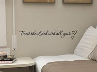 Trust the lord with all your heart Vinyl Decal Matte Black Decor Decal Skin Sticker Laptop