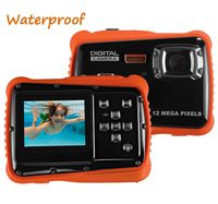 Digital Camera for Kids, Waterproof 12MP HD Underwater Kids Toy Camera Camcorder with 2.0 Inch LCD Display 4X Optical Zoom and Mic (Orange)